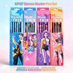 Cute KPOb Hunter Stationery Set, Pencils Ruler Pencil Sharpener Pen Bag Eraser for Kids Students, Back To School Supplies Gift