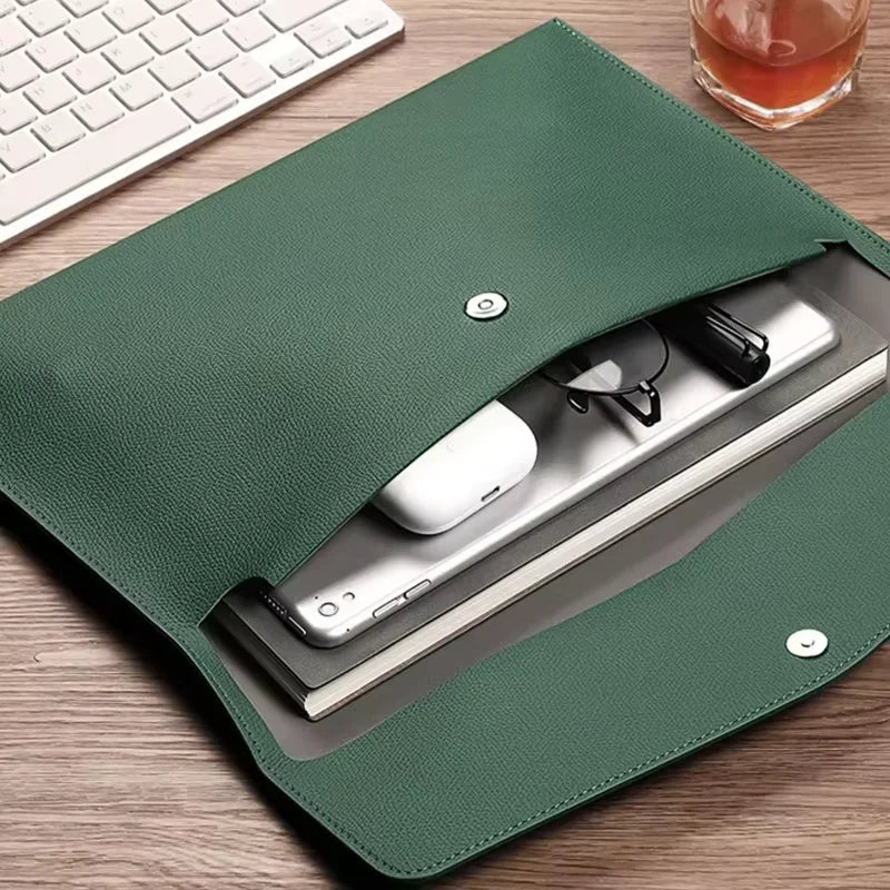 1pcs Leather A4/A5 File Bag Waterproof Wear-resistant Ultra-large Capacity Folder Business Office School File Storage Supplies