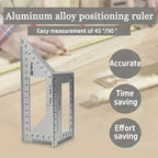 Multi-Functional Woodworking Ruler Measuring Tool for Carpentry 45 90 Degree Angle Combination Ruler T-Shaped