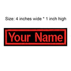 4 Inches Wide Customized Name Small Tag Embroidery Patch Arial Font Iron On Sew On Clothing Left Chest Tell Us Need What Texts