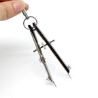 Practical Bow Divider Spring Compasses Multifunction Leather Printing Protractior Compasses Drawing Tool for Engineering