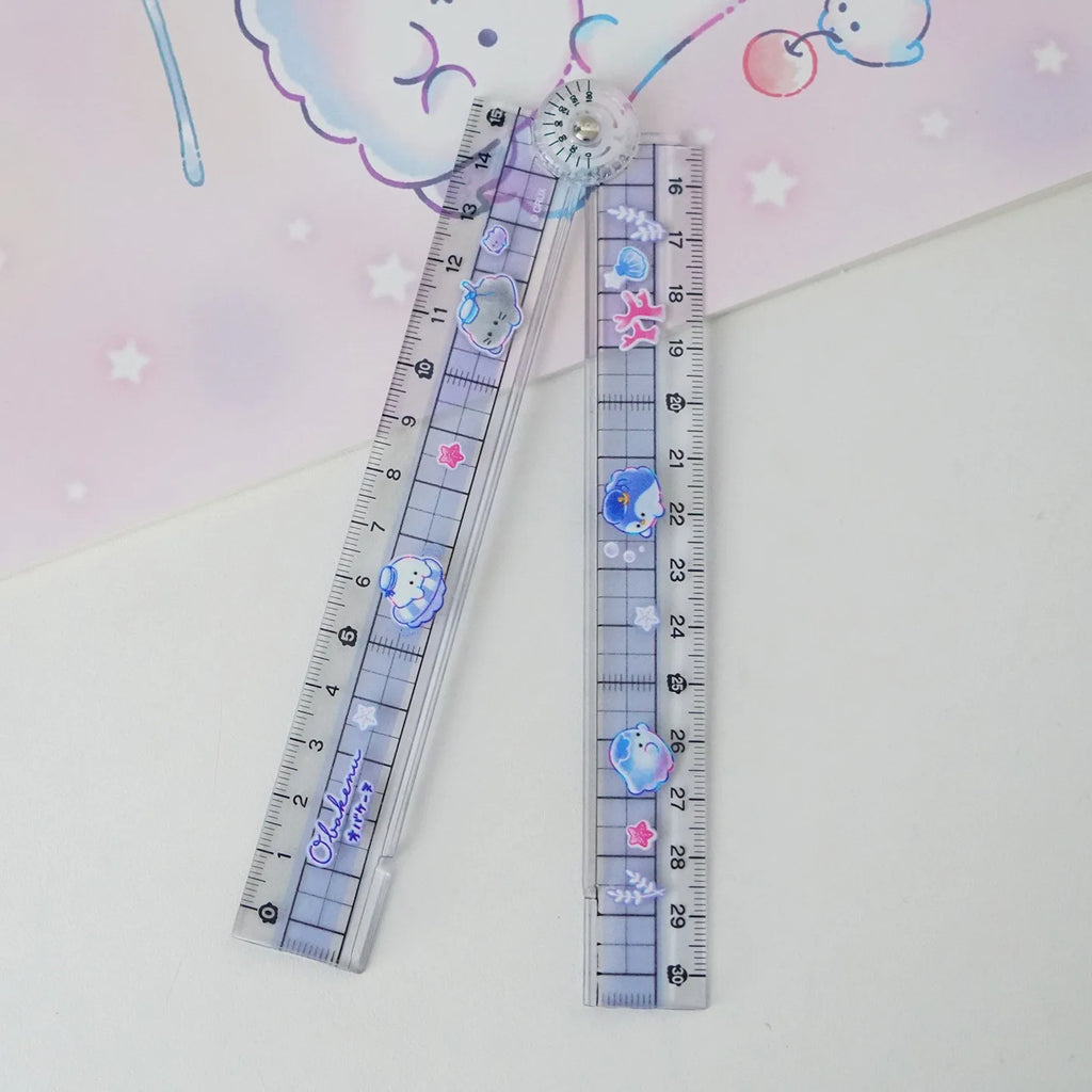 High Quality Folding Ruler Flexible and Portable Clearly Marked Scale Lightweight Measuring Tool Ideal for School & Office Needs