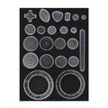 22pcs Roundness Ruler Set Geometric Ruler Mathematical Roulette Drawing Tools Learning Painting Puzzle Toys Art Tool