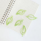20 pcs/lot green Paper Clips Cute leaves-Shaped Stainless Steel Paper Clips book mark for Office School Supplies