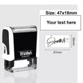 Customizable Self-Inking Rectangular Personalized Name Signature Laser Engraved Rubber Stamp