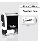 Customizable Self-Inking Rectangular Personalized Name Signature Laser Engraved Rubber Stamp