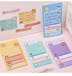 Cartoon Sticky Notes kawaii Cute Memo Pad Portable Index Label Stickers Notes School Stationery Supplies