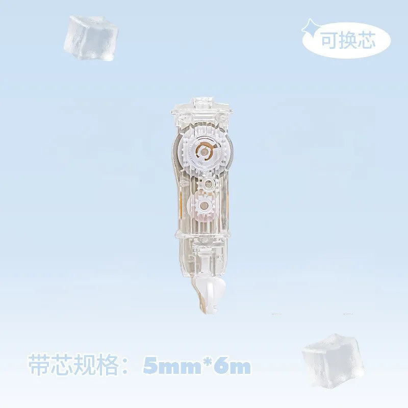 Kawaii Correction Tape Big High Capacity Pen Style 360 Rotate Corrector School Supplies Replaceable Core Student Stationery