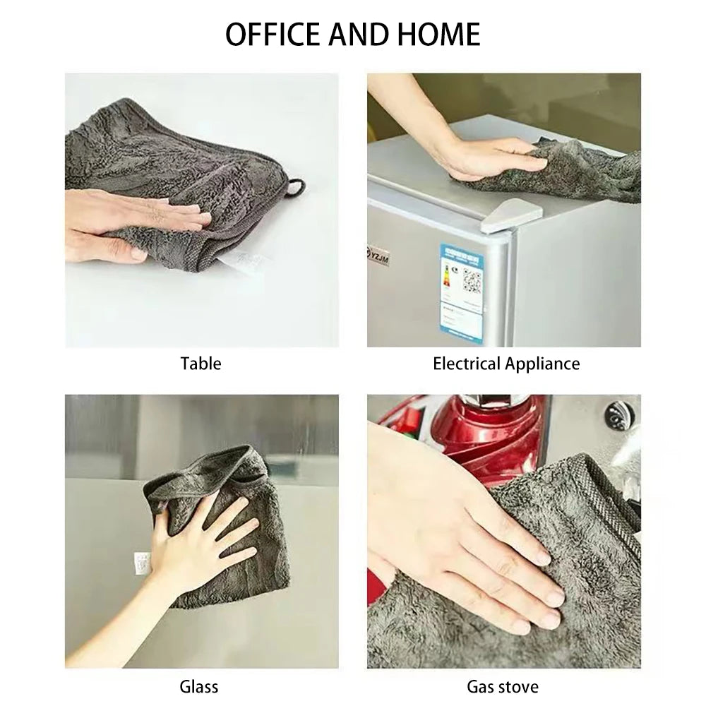 Multi Purpose Car Wash Microfiber Towel Double Sided Thick Cleaning Cloth Super Absorbent Lint Free Drying Rag for Window Table