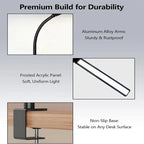 LED Desk Lamp Eye-Caring Desk Light with Stepless Dimming Adjustable Flexible Gooseneck with Clamp for Reading Study Workbench