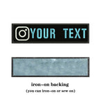 Instagram Logo 10X2.5cm Embroidery Custom Name Text Patch Stripes Badge Iron On Or  Patches