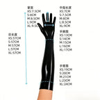 Transparent Tone Latex Short Gloves Stretchy Natural Rubber Full Finger Gloves