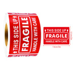 300 Sheets Per Roll/2*3In. Fragile on This Side, Handle with Care. Red Warning Stickers. Warning Box Packaging. Shipping Adhesive Labels. Shipping Warning Label Stickers, Handle with Care Label Stickers