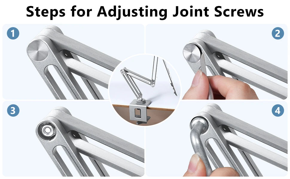 Oatsbasf Laptop Stand Clamp Tablet Hightening Support Holder Book Bracket Desktop Bed Lazy Stand 360°Rotating Hight Adjustable
