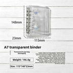 The New High-value Transparent A7 Three-fold Hand Ledger Loose-leaf Detachable Student Portable Note-taking Diary Hand Ledger