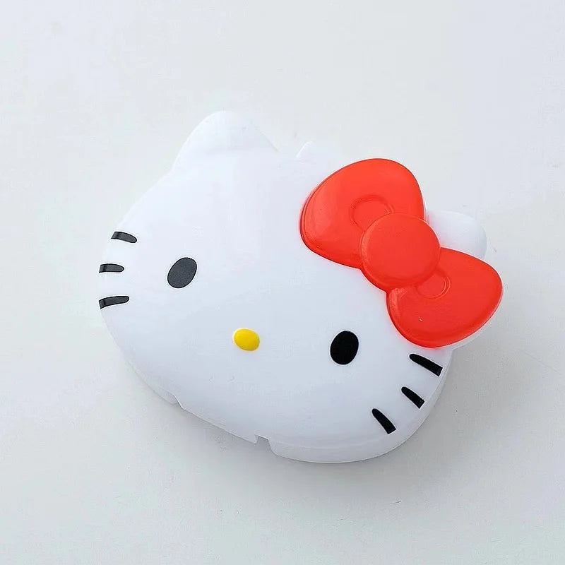 Sanrios Mini Organizer Case Anime Hellokittys Travel Pill Organizer Cute Mymelody Portable Medicine Vitamin Holder Containers