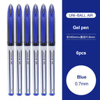 3/6pcs Japan Uniball Gel Pen AIR Straight Liquid Signature Pen UBA-188 Black Technology 0.5/0.7mm Free Writing School Supplies