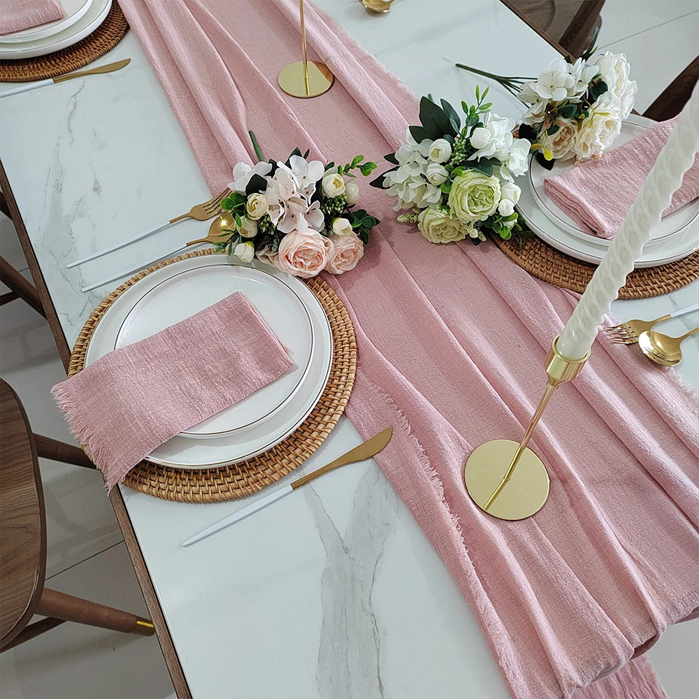 6PCS 43x43cm Dinner Table Rustic Decor Muslin Tea Towels, Birthday Decore Retro Cotton Cheesecloth, Cotton Gauze Wedding Napkins