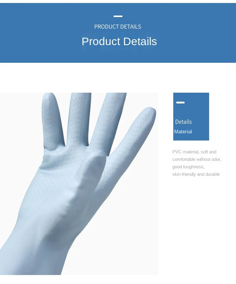 3342 Kitchen Dishwashing Gloves Thickened Durable Waterproof Cleaning Housework Women'S Laundry Latex Rubber Gloves