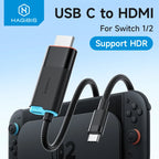Hagibis Portable TV Dock for Switch/Switch2/OLED 4K@60Hz USB C to HDMI Cable Adapter 100W PD Power Supply for Laptops ROG Ally