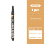 1-6pcs Chrome Pen Marker Mirror Waterproof DIY Reflective Paint Repair for Rock Ceramic Glass Metallic Gold/Silver 0.8/1/2mm Nib