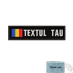 1PC 10cmX2.5cm Custom Name Flag Patch Stripes Badge Iron On Or Hook Loop Estonia Austria Bulgaria Hungary Romanian Ireland