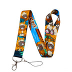Cute Anime Monster Lanyard Card Holder Colorful Neck Strap for Key ID Card Phone Straps Badge Holder Key Ring Accessories Gifts