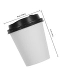 50Pcs Paper Coffee Cups Disposable Takeaway Cups Lid Included 8Oz 280Ml Hot Cold Beverage Insulation Leakproof