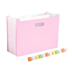 A4 Accordion Folder Clear Index Labels Expanding Document Folder File Organizer Desk Management for Office File Cabinet H3CA
