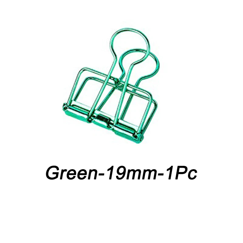 High Quality 51/32/19mm Multicolor Metal Binder Clip Clamp Paper Bookmark Clips Decorative Journal Clips School Office Supplies