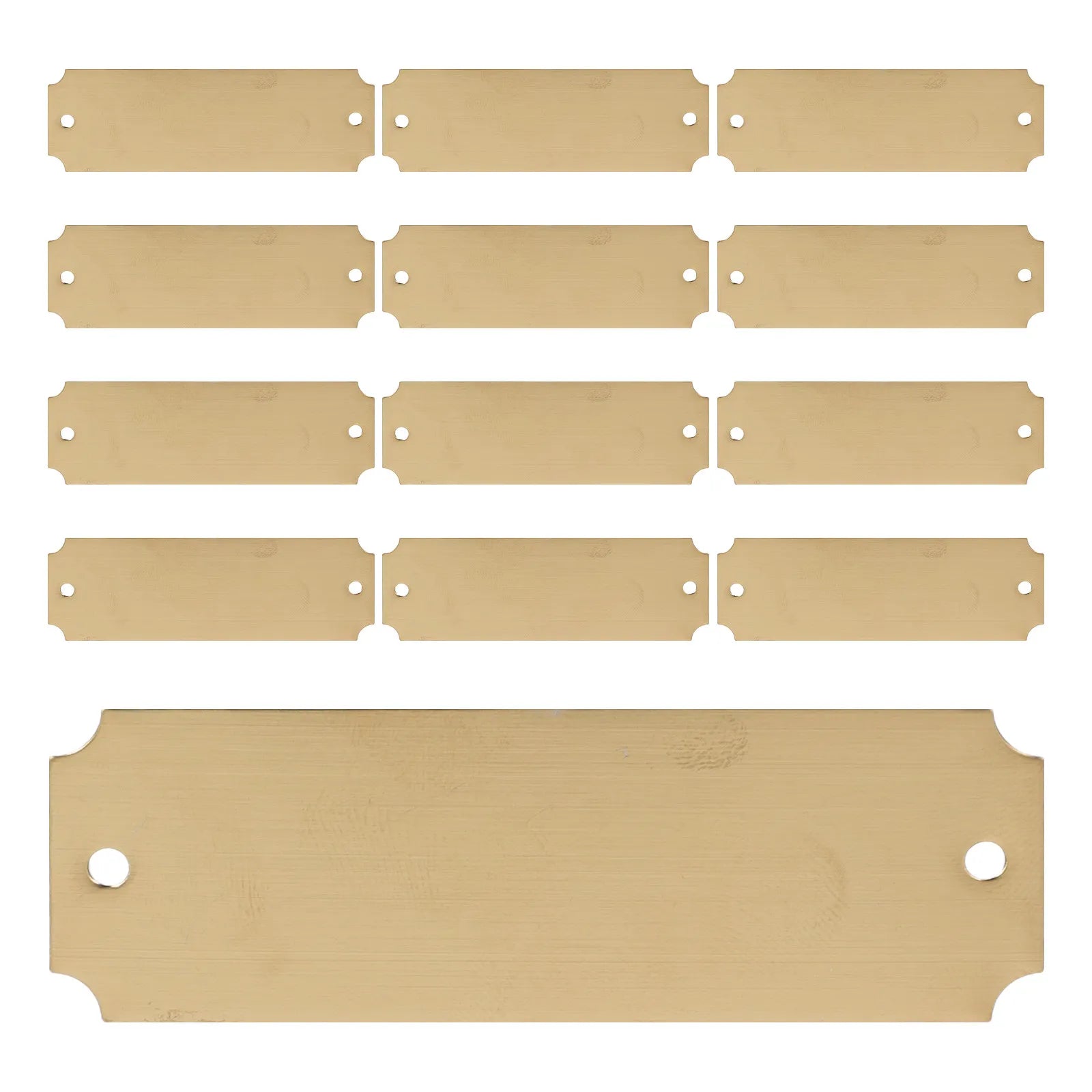 12Pcs Stainless Steel Blank Rectangle Tags Engraving Blanks for Name Badges Luggage Labels Dog Pendants Jewelry Craft DIY Metal