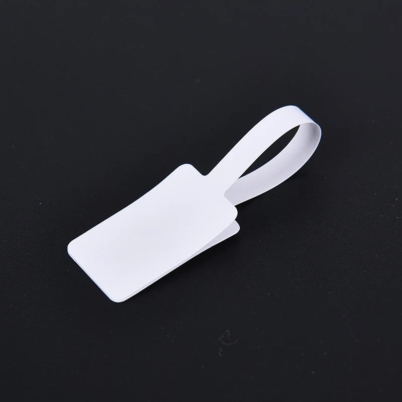 100pcs White Price Label Tags with Hanging String Jewelry Stationery Shoes Cloth
