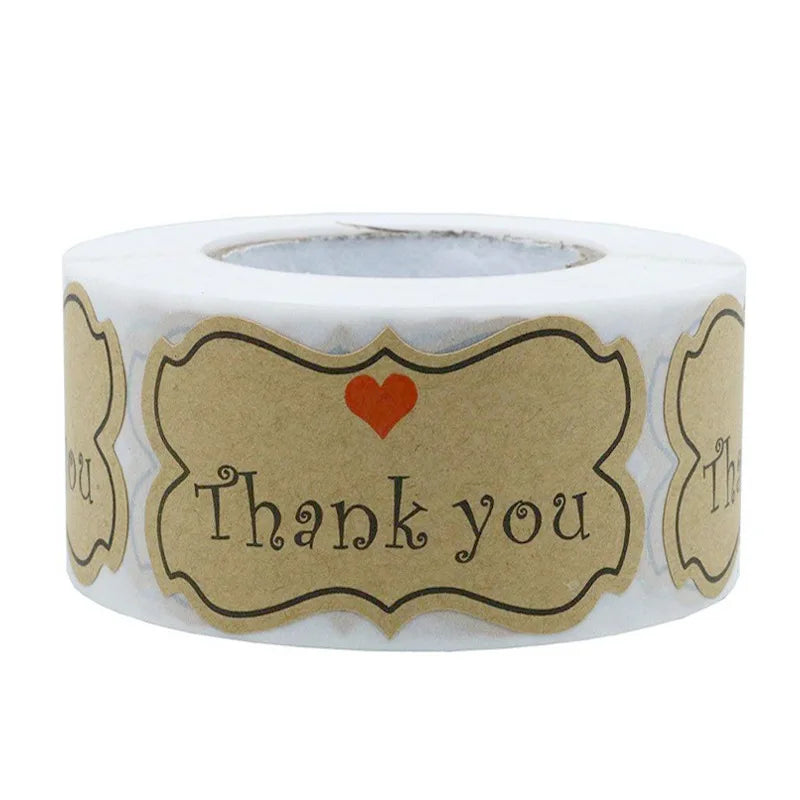 250pcs Paper Thank You For Your Order Stickers Seal Labels Thanks For Shopping Supporting My Small Business Shipping Label 3*5cm