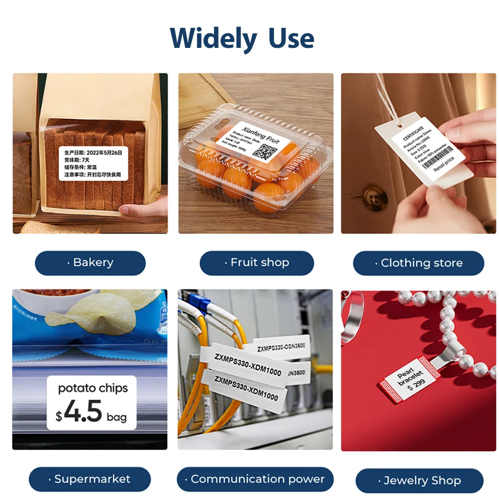Portable Niimbot B1 Wireless Label Maker Adhesive Sticker Printer Labeling Machine DIY 20-50mm Labels for Office Home