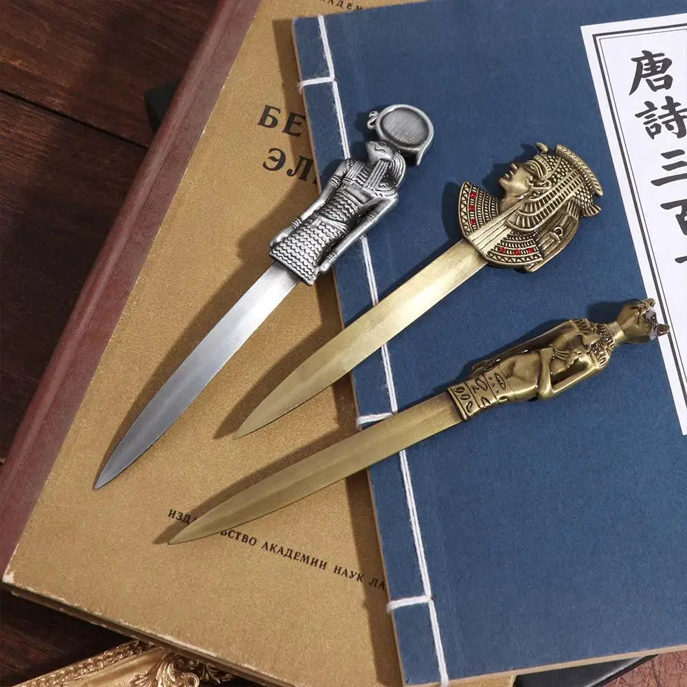 Egyptian Pyramid Pharaoh Envelope Opener DIY Crafts Tool Letter Opening Tool Express Opener Ancient Zinc Alloy