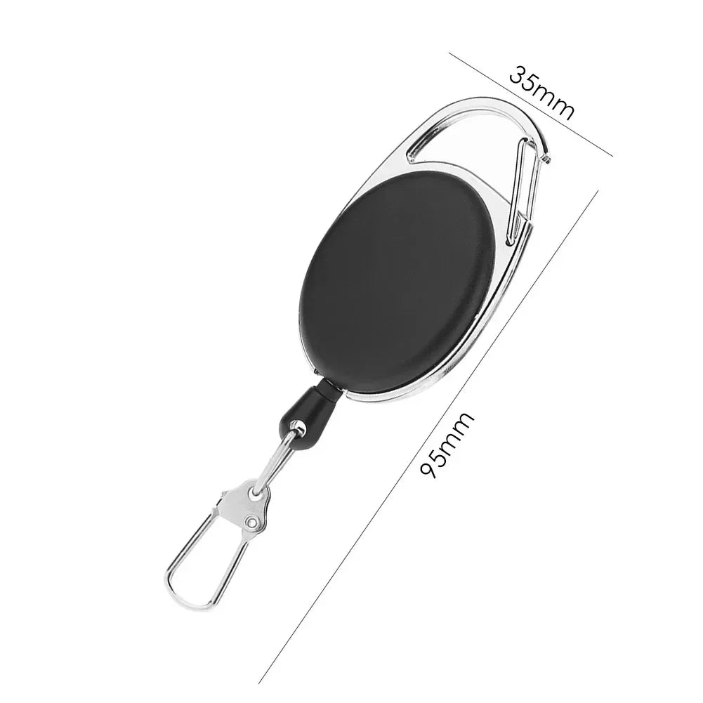 1/3/5/10Pcs Fly Fishing Key Ring Retractor Tool Retractable Keychain Reel Badge Holder Fishing Tackle
