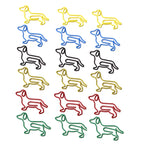 10-100pcs Creative Colorful Dachshund Paper Clips Cartoon Creative Metal Animal Special-shaped Bookmark Clip Paper Clamps