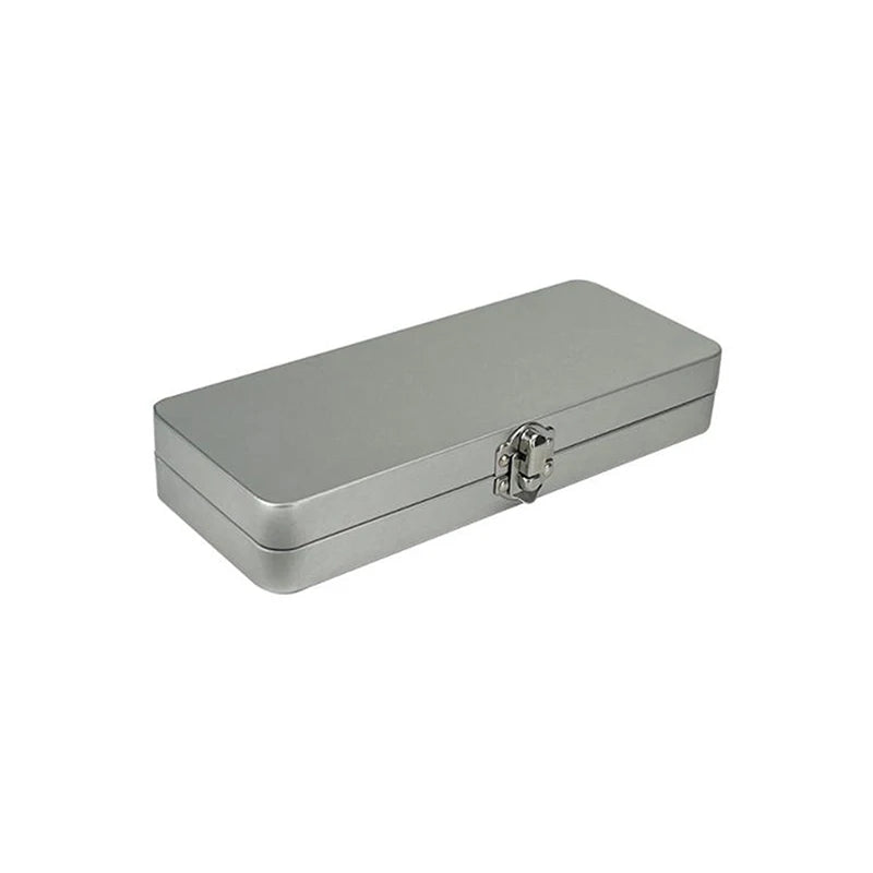 Durable Silvery Gray Metal Rectangular Box With Lid-Ideal For Bills,Cosmetics,Office Supplies Storage-Perfect For Home,Office