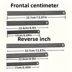 3Pcs Stainless Steel Ruler Set, Durable Accurate Measuring Tool, Anti-Slip Back, Easy-to-Read Markings, 304 Stainless Steel for
