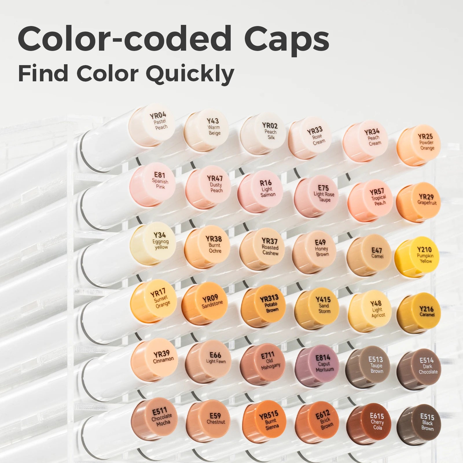 Ohuhu Honolulu 36 Skin Colors Marker Pen Set Alcohol Art Markers Refillable Dual Tips Sketching Drawing School Art Supplies