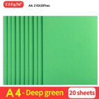 20Sheets 230G A4 Color Cardstock Paper Business Card Cardboard DIY Gifts Card Scrapbook Materials Drawing Card Art Supplies