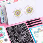 22pcs Roundness Ruler Set Geometric Ruler Mathematical Roulette Drawing Tools Learning Painting Puzzle Toys Art Tool