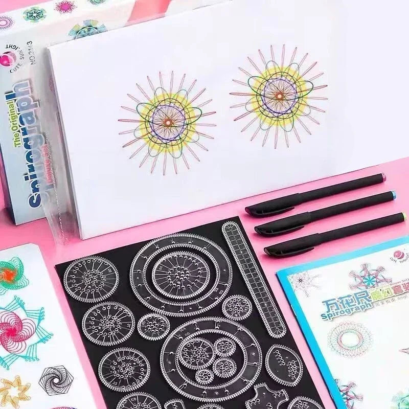 22pcs Roundness Ruler Set Geometric Ruler Mathematical Roulette Drawing Tools Learning Painting Puzzle Toys Art Tool