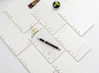 A6 40Sheets Loose Leaf Notebook Refill Spiral Binder Inner Page Grid Blank Line Diary Agenda PlannerSchool Stationery