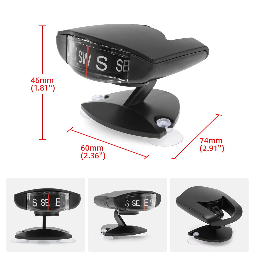 Multifunctional Compass Portable Compact Navigation Device Universal Outdoor High Precision Compass For Car Boat Moto Bicycle