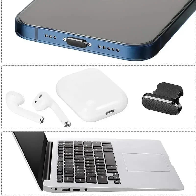 Mobile Phone Dust Plug Port Cleaning Kit 13Pcs Computer Keyboard Cleaning Tool for Iphone Type-C Port Phone Accessories