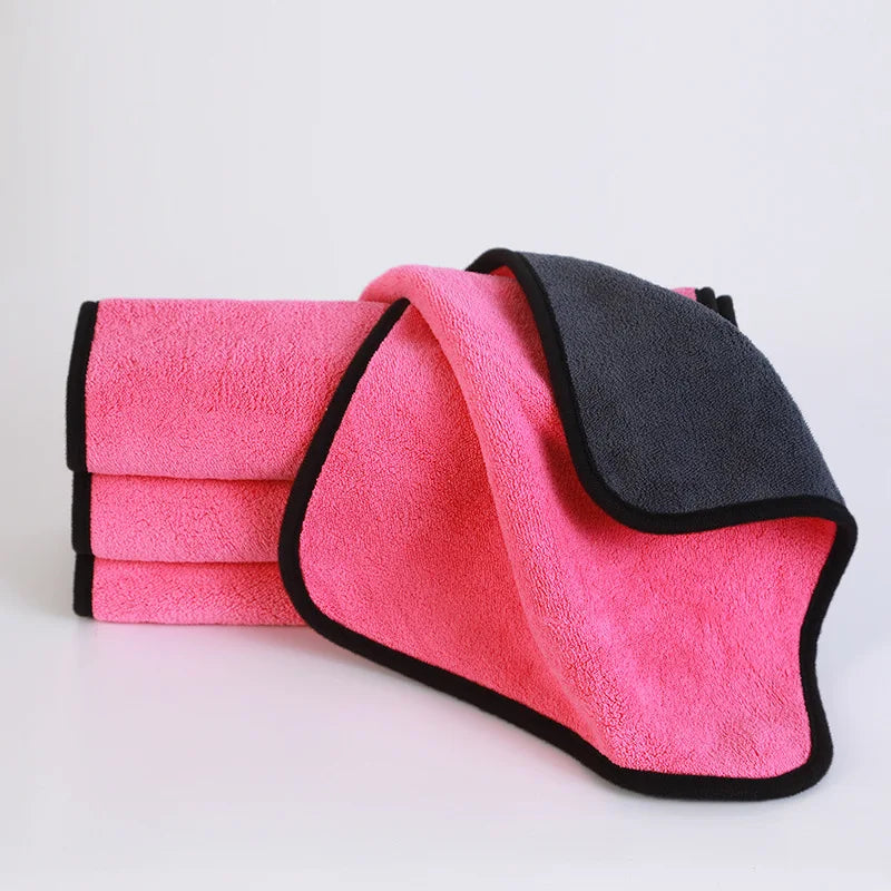 Microfiber Car Cleaning Towel Car Wash Drying Cloth Household Cleaning Supplies Dish Washing Cloth Hemming Car Detail Wash Towel