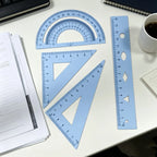 Multi functional geometric ruler set, protractor, triangle ruler, ruler, manual measurement and drawing tool