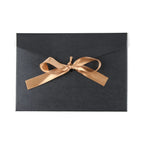 10Pcs Black Envelopes with Bow Ribbon Creative Black Greeting Card Bags Pearlescent Paper Envelop Wedding Invited Card Envelopes