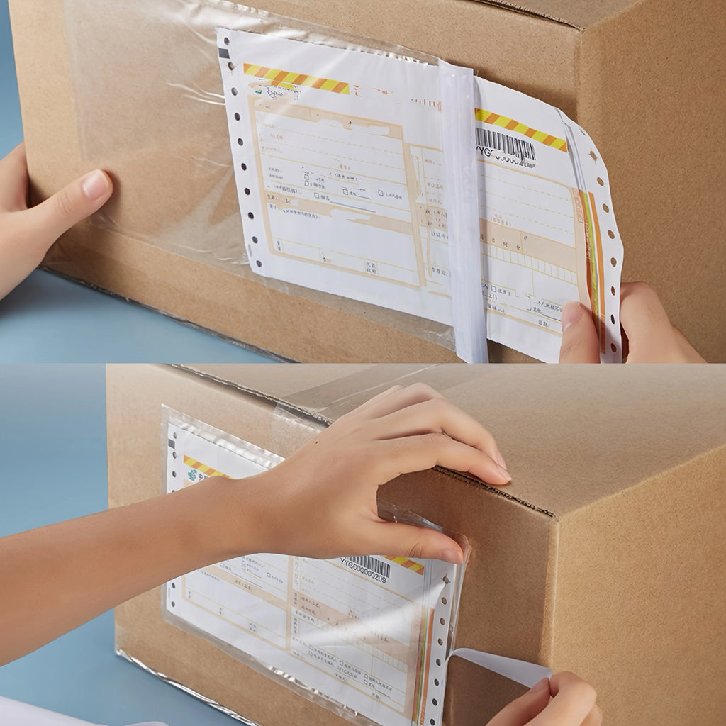 50pcs 15cmx 22cm Clear Adhesive Top Loading Packing List Clear Shipping Pouches,Mailing/Shipping Label Envelopes